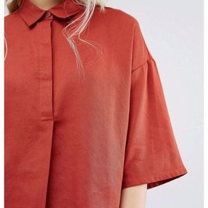 ASOS Native Youth Rust Oversized Shirt - Size XS
